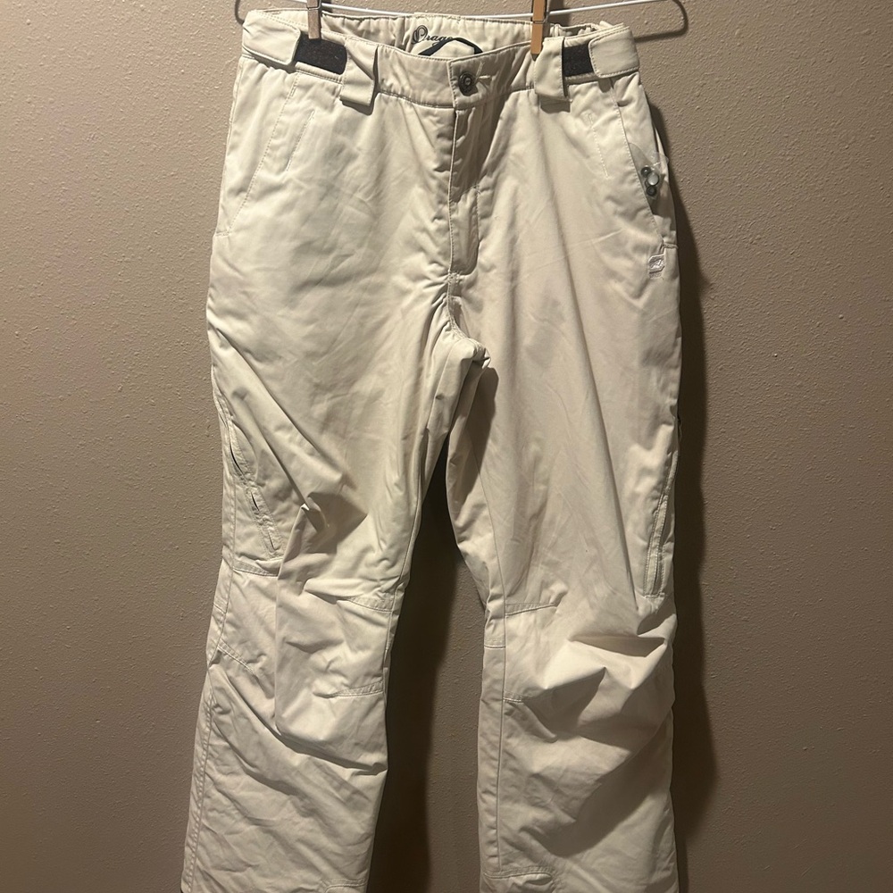 Orage Beige and Brown Insulated Snow Pants
